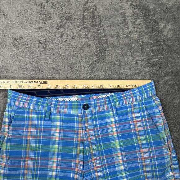 Tommy Bahama Men's Campanula Performance Shorts Blue Plaid 32 Outdoor Golf - Picture 11 of 11